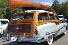 Photo of 1951 Buick Super Estate Wagon, showing beautiful wood tailgate