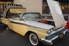Beautifully restored 1959 Ford Galaxie Retractable Hardtop painted Stock Inca Gold (#M0641) and Colonial White (#M0524) colors