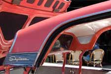 Restored 1959 Ford Galaxie Skyliner retractable hardtop in factory Geranium (M1018) paint color