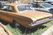 Original 1960's Pontiac Tempest in vintage car wrecking yard